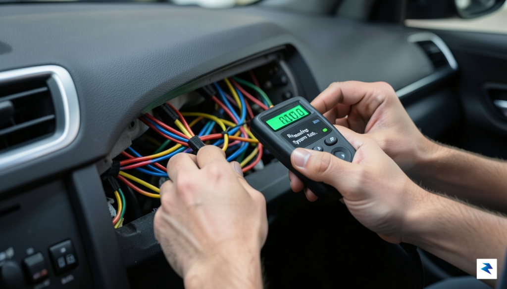 A close-up, high-definition photograph of a technician&rsquo;s hands using a&hellip;