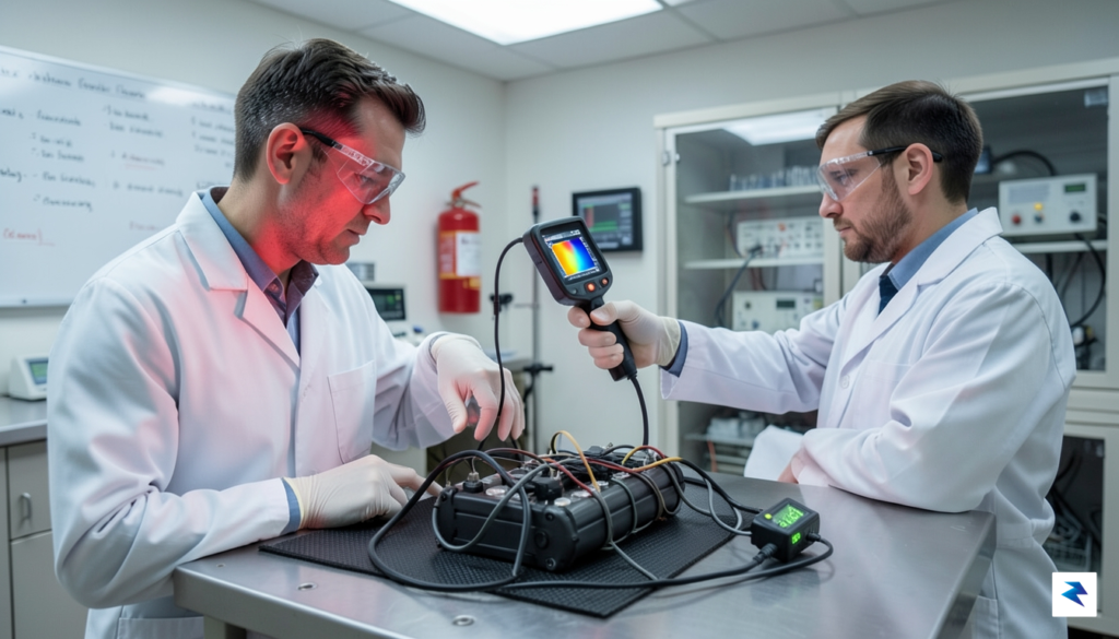 A close-up, high-detail shot of a professional technician in a&hellip;