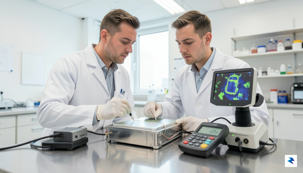 A close-up, high-definition photograph of a technician in a modern,&hellip;