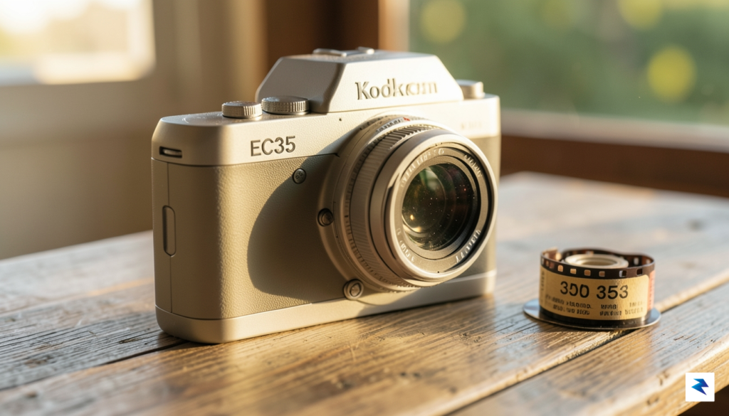 A close-up, high-quality photograph of the Kodak EC35 resting on…