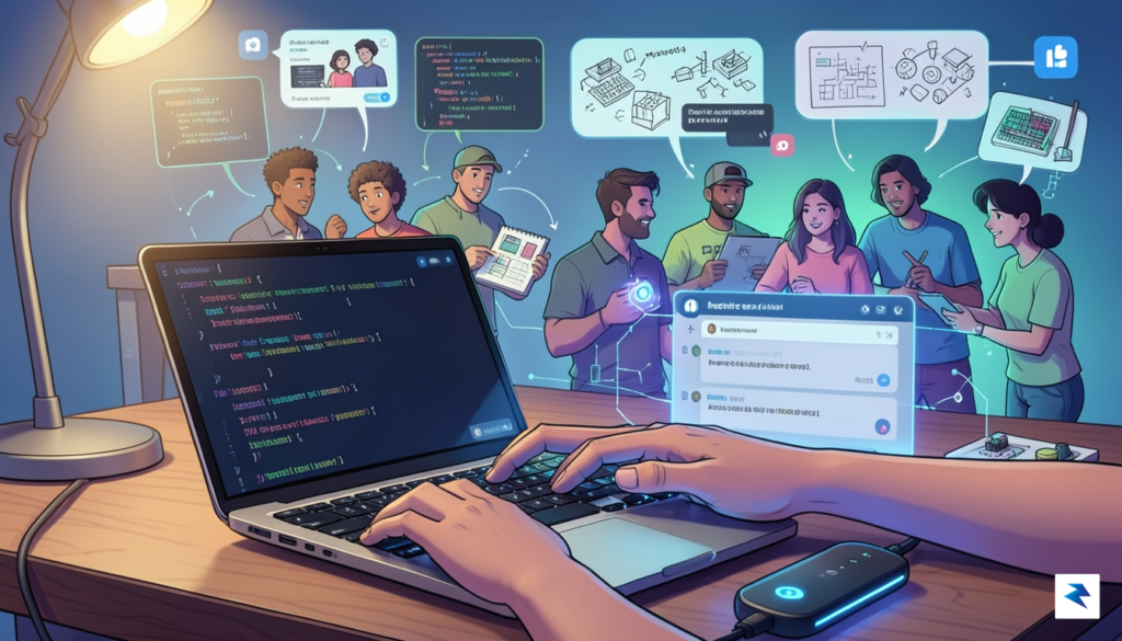 A vibrant, detailed illustration showcasing various aspects of the Kode&hellip;