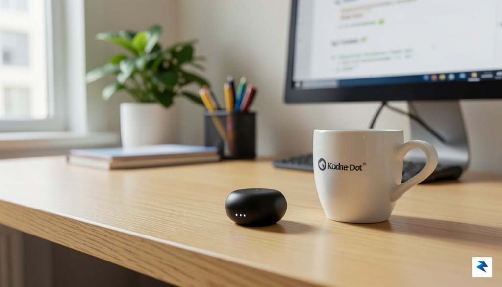 A close-up shot of the Kode Dot device discreetly placed&hellip;