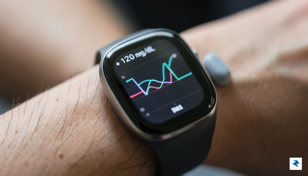 A close-up shot of a smartwatch screen displaying a clear&hellip;