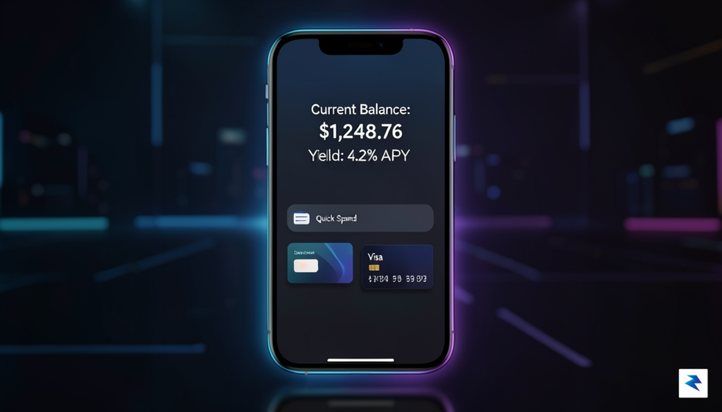 A sleek, modern digital interface of a crypto wallet on&hellip;