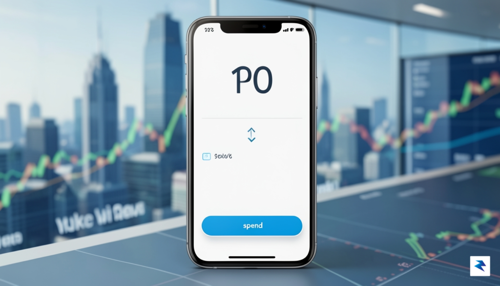 A sleek, modern smartphone interface displaying a clean digital wallet&hellip;