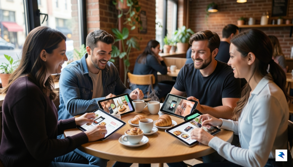 A diverse group of small business owners sitting at a&hellip;