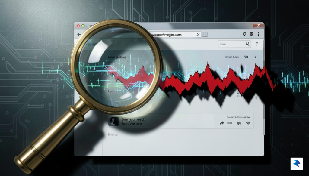 A digital illustration showing a magnifying glass searching through a&hellip;