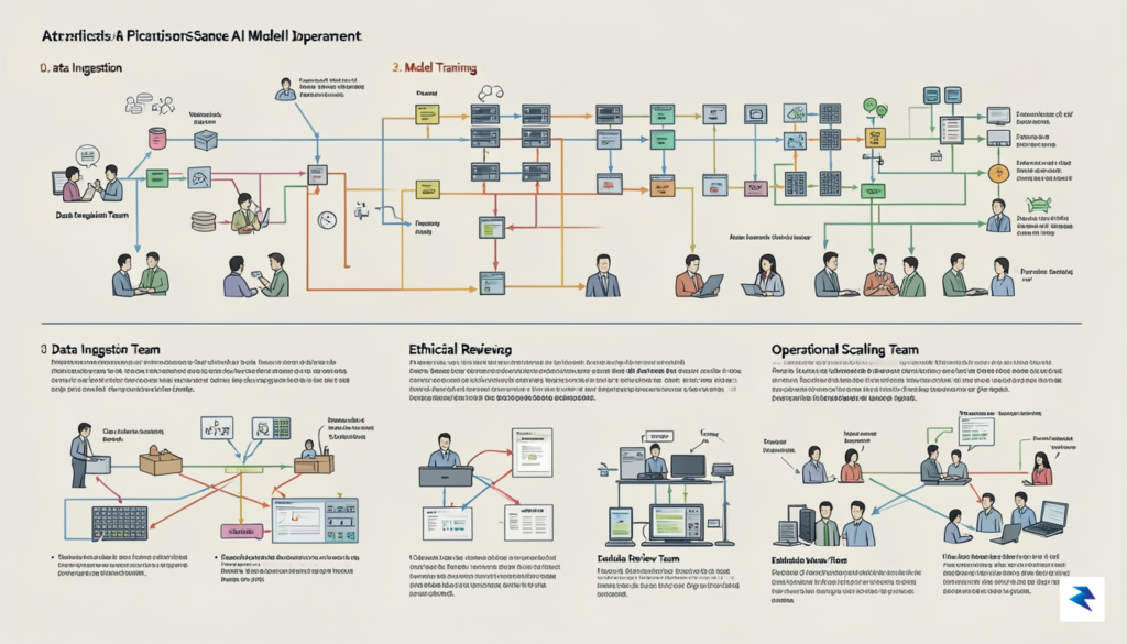 A detailed schematic illustrating the complex infrastructure and data pipelines&hellip;
