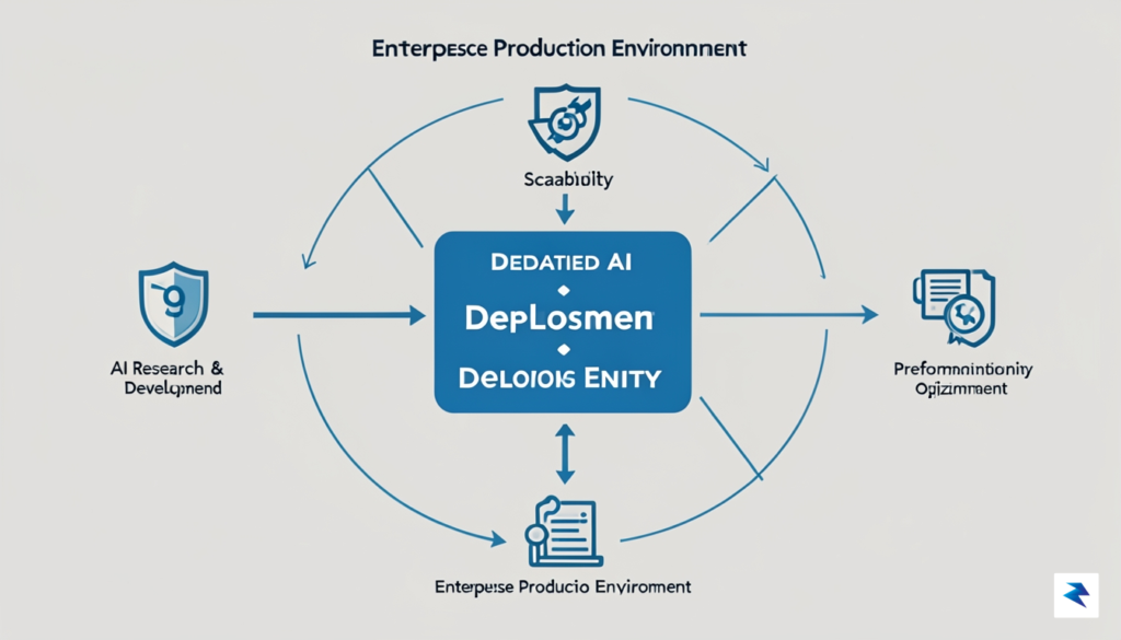 A detailed schematic showing a seamless flow from "AI Research&hellip;