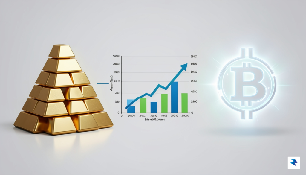 A digital illustration representing a corporate balance sheet with a…