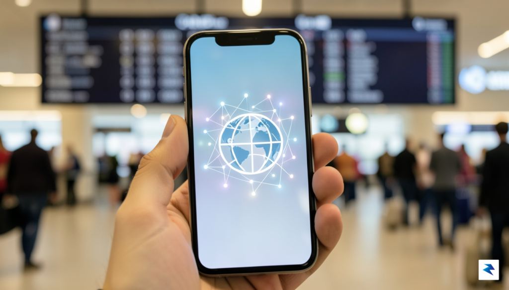 A conceptual close-up shot of a smartphone screen displaying a&hellip;
