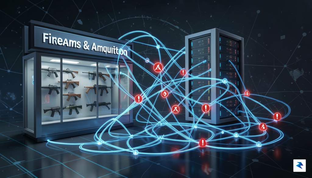 A conceptual digital illustration showing a complex web of financial…