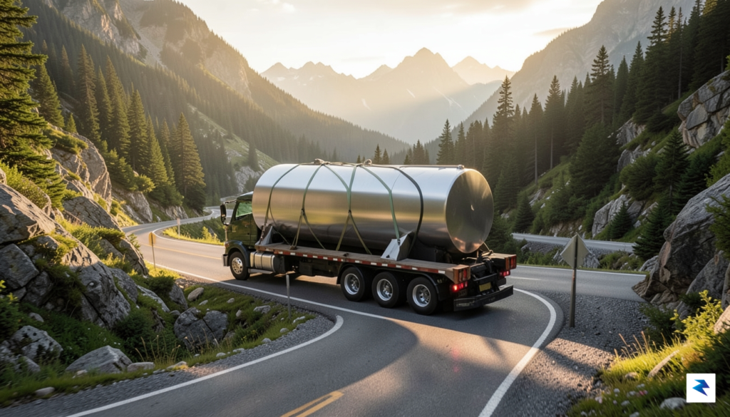 A sleek, modern-looking modular nuclear reactor unit being transported on&hellip;