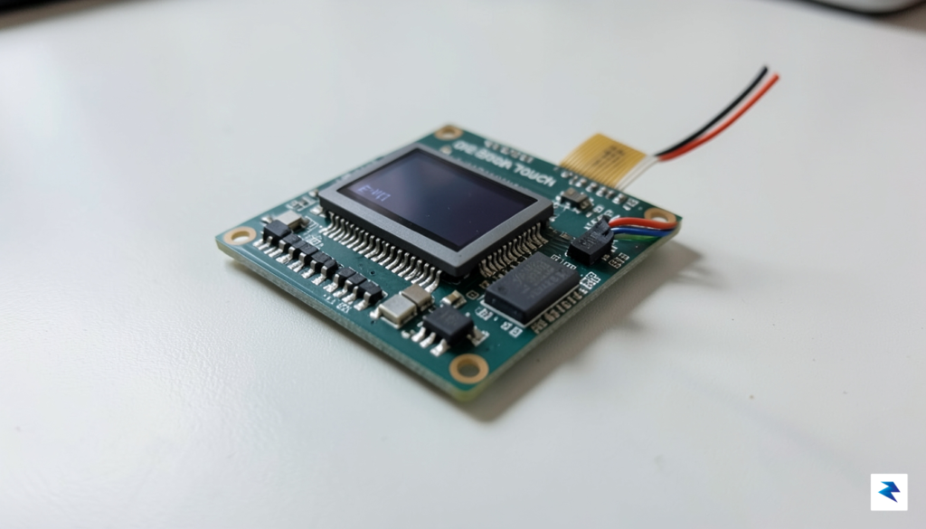 A close-up shot of the Open Book Touch circuit board…