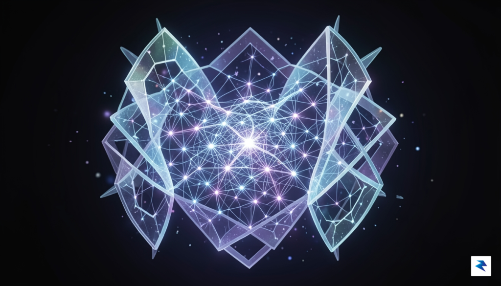 A conceptual digital art piece showing a glowing, intricate neural&hellip;