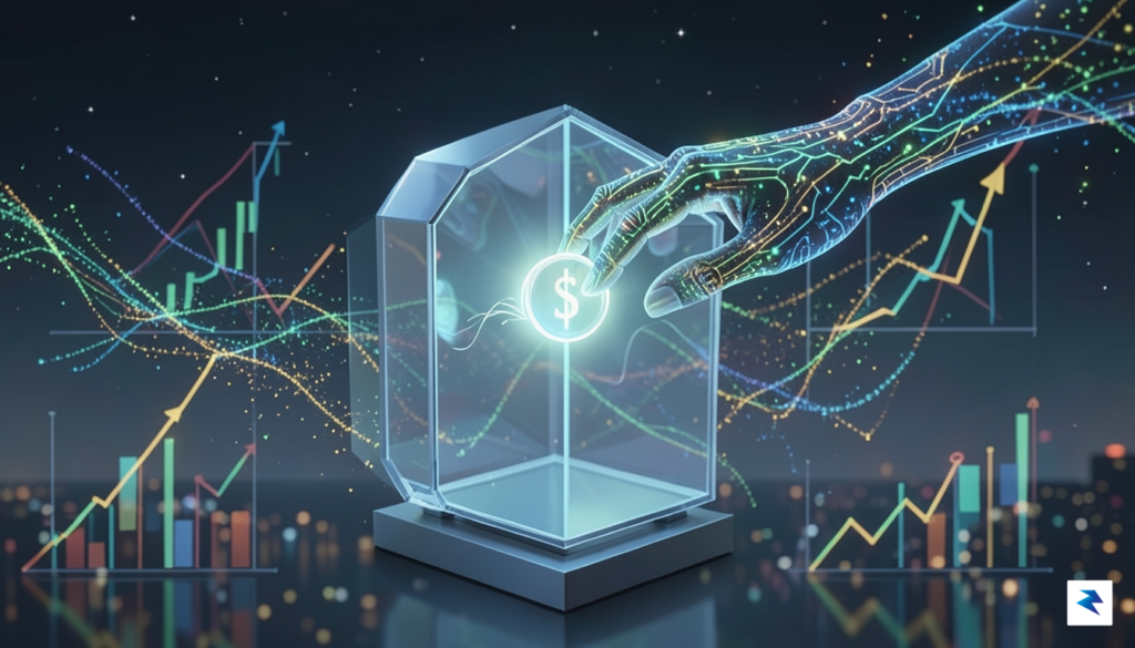 A stylized illustration of a digital hand depositing a small,&hellip;