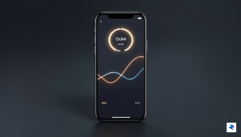 A clean, high-resolution smartphone screen displaying the Oura app interface&hellip;