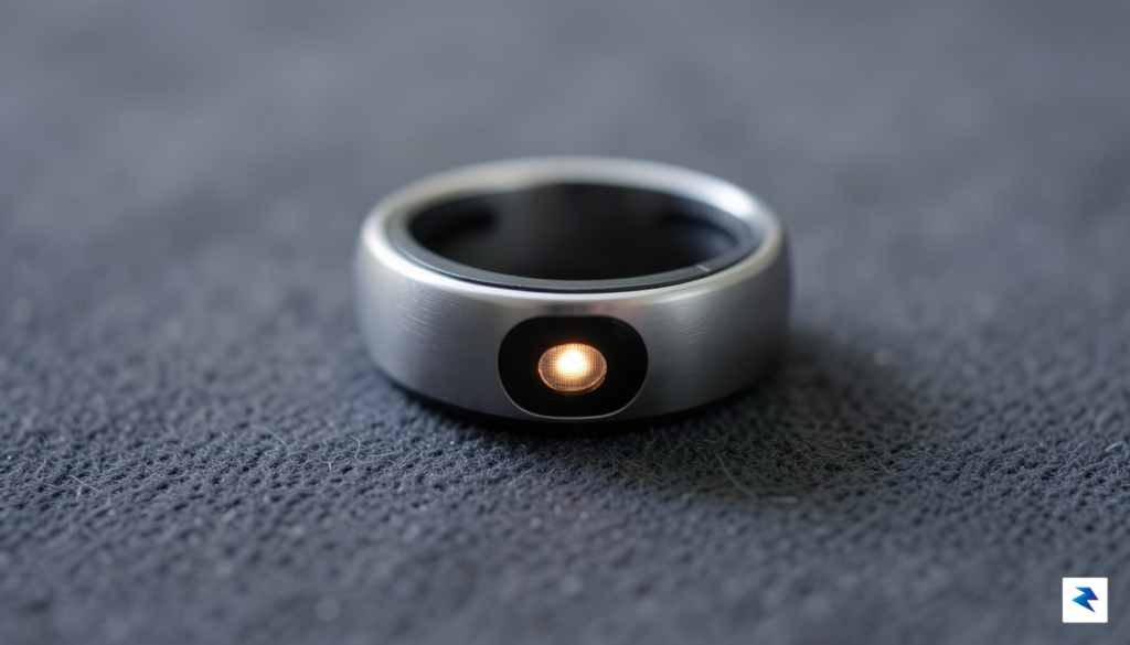 A close-up, high-definition studio shot of the Oura Ring 5&hellip;