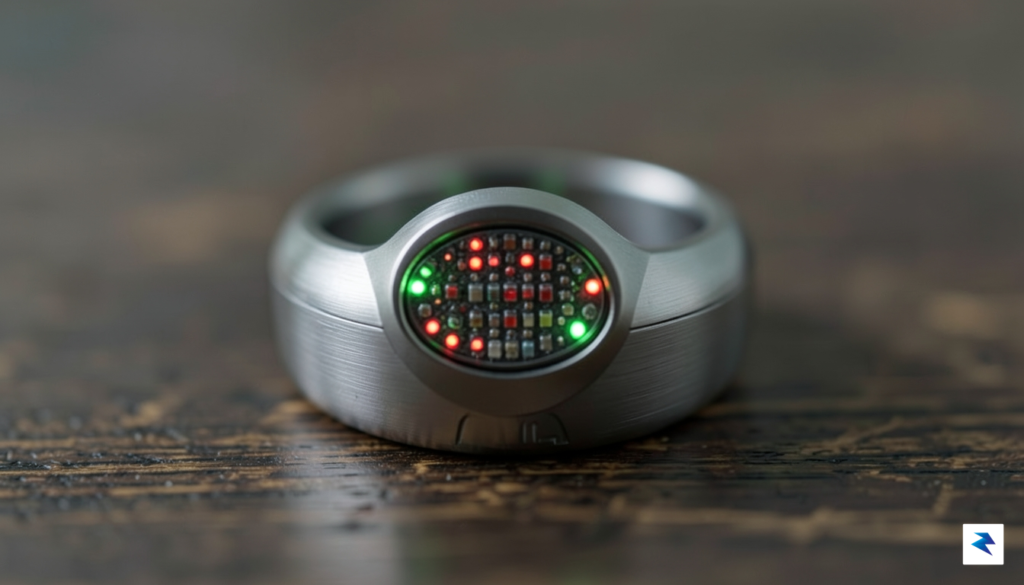 A close-up macro shot of the inner sensor array of…