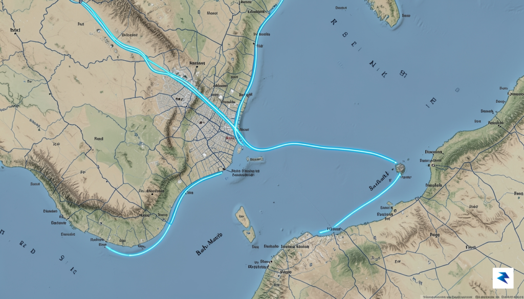 A detailed satellite-style map highlighting the Red Sea, the Suez&hellip;