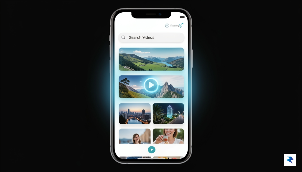 A smartphone screen showing a clean, intuitive app interface where…
