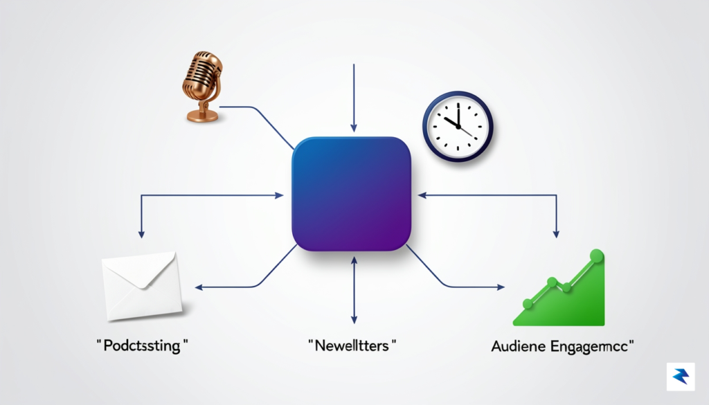 An infographic illustrating a simplified workflow for content creators, showing&hellip;