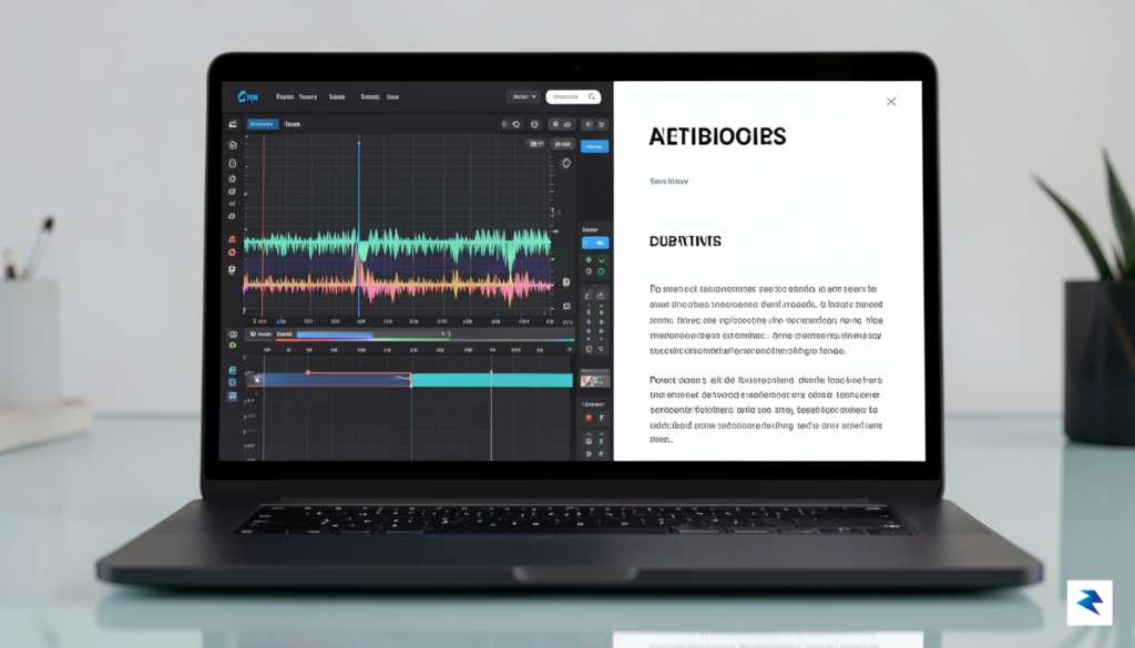 A sleek, modern digital workspace interface on a high-end laptop,&hellip;