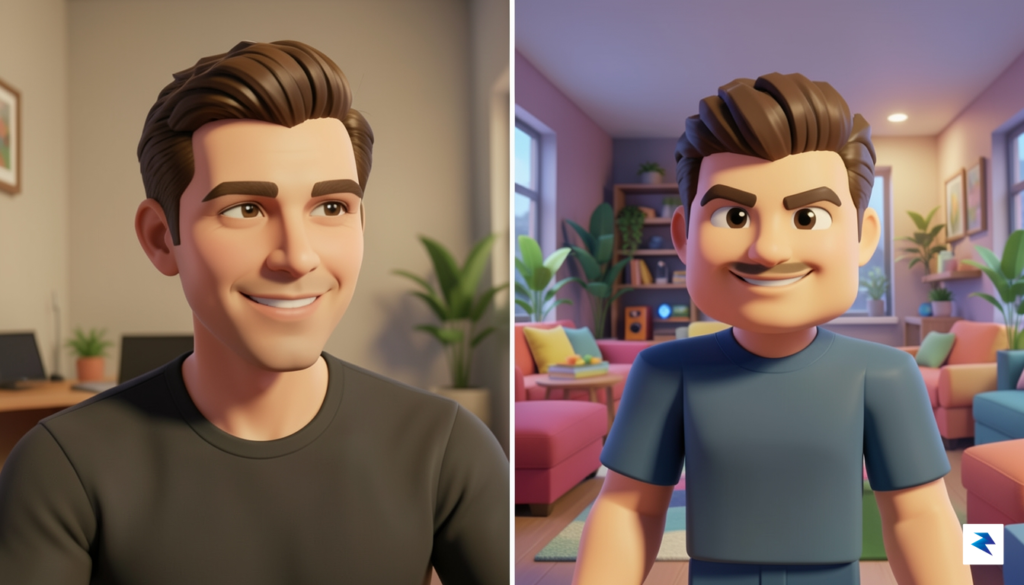 A conceptual digital illustration showing a split-screen view: one side&hellip;