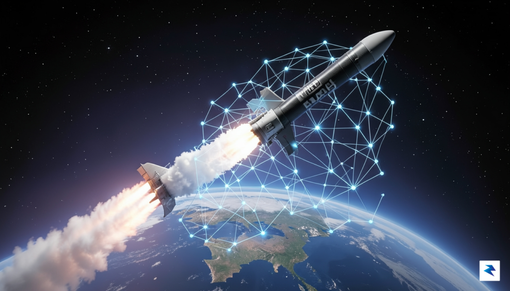 A conceptual digital illustration showing a Rocket Lab Electron launch&hellip;