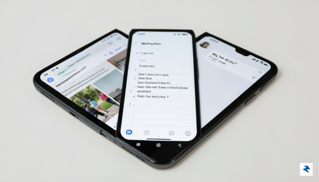 A high-resolution close-up shot of a Samsung Galaxy Z Fold…