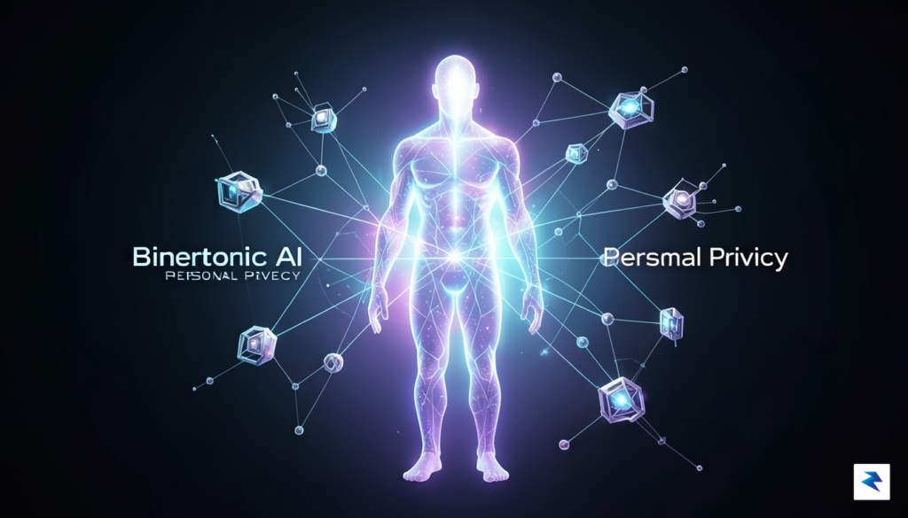 A conceptual digital illustration showing a glowing, translucent human silhouette…