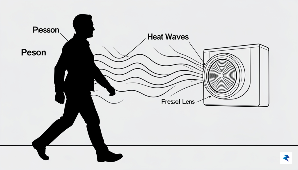 A technical diagram showing a silhouette of a person walking…