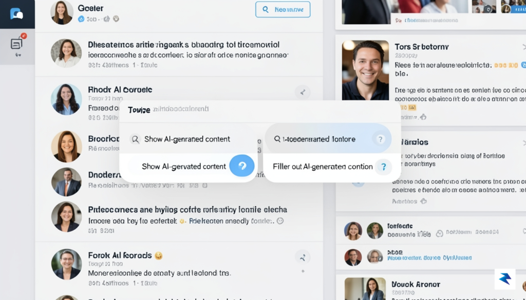 A user interface showing a toggle switch for "Show AI-generated&hellip;