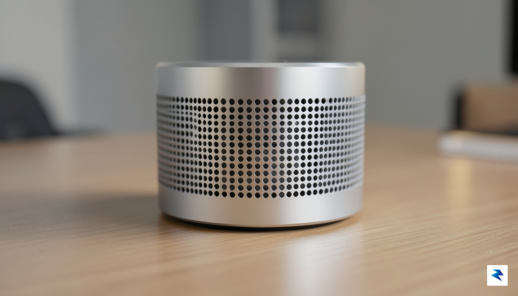 A close-up shot of a sleek Mac Studio sitting on&hellip;