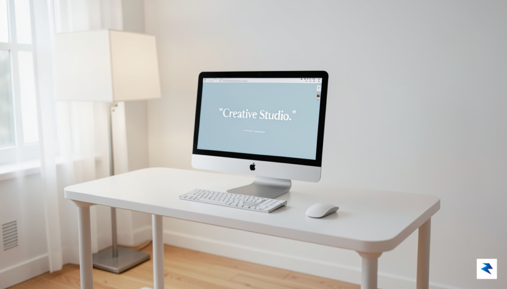 A sleek, professional workspace featuring a Mac Studio on a&hellip;