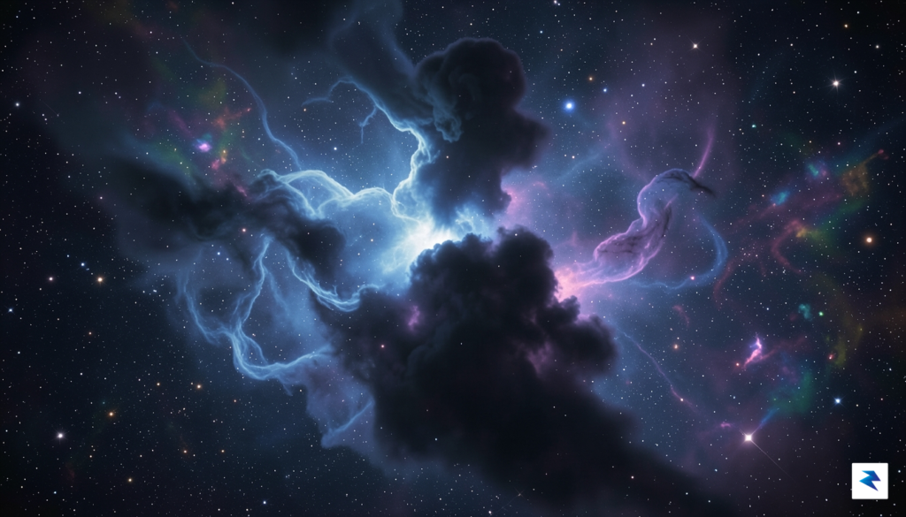 A vibrant, artistic rendering of a cold, dark interstellar molecular&hellip;