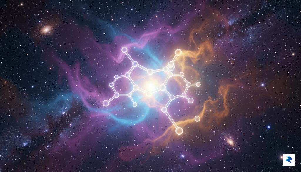 A vibrant, artistic visualization of a glowing, translucent sugar molecule&hellip;