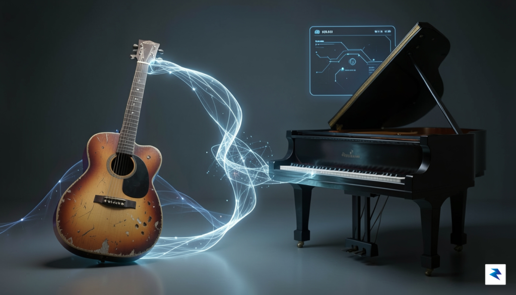 A conceptual digital illustration showing a transparent, glowing data pathway…
