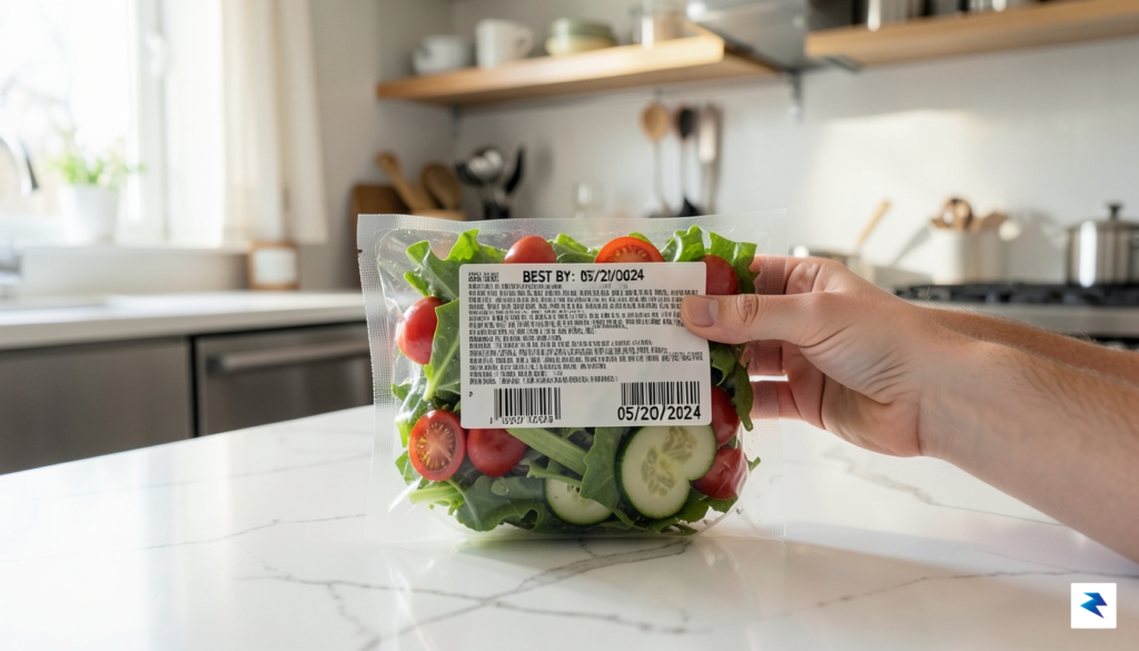 A close-up photograph of a consumer inspecting the label and…