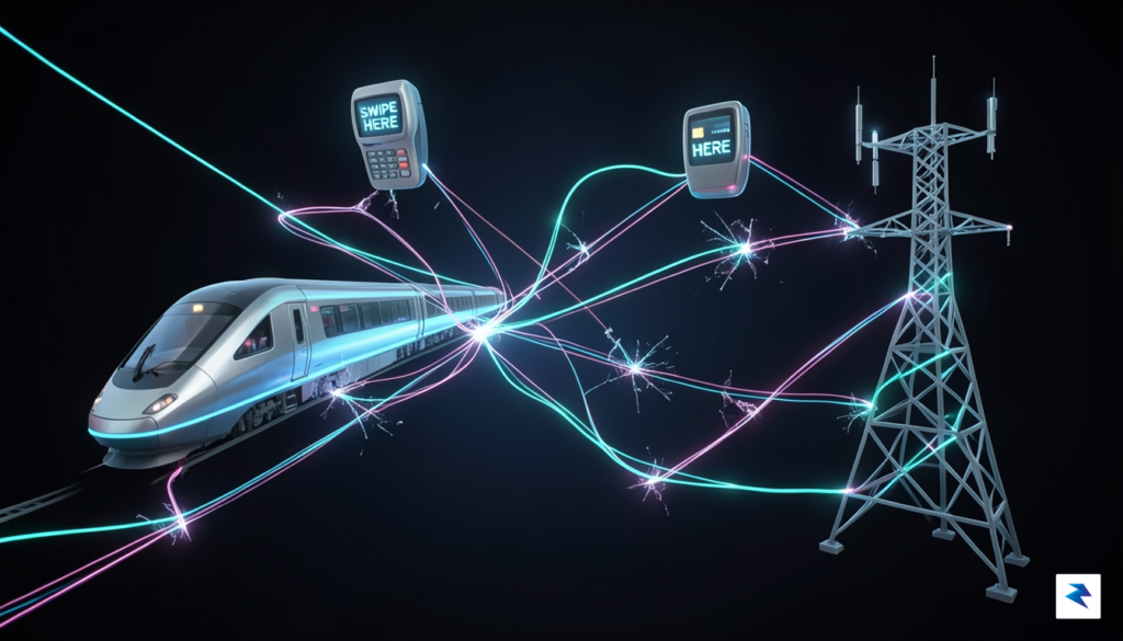 A conceptual digital art representation showing glowing fiber optic lines&hellip;