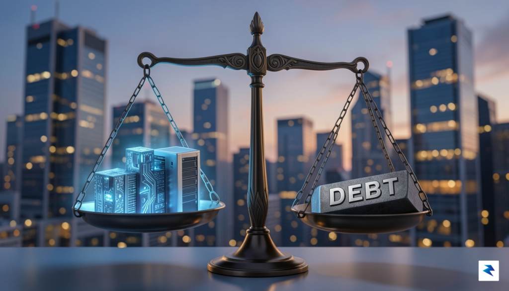 A conceptual digital illustration showing a balance scale where one&hellip;