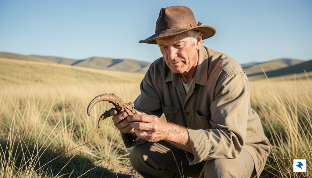 A cinematic, medium shot of Sam Neill as Dr. Alan&hellip;