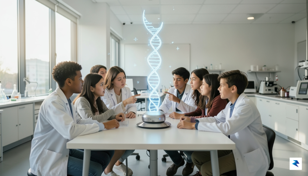 A cinematic, wide-angle shot of a diverse group of young&hellip;