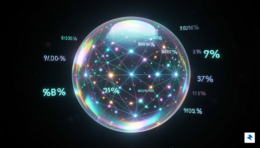 A conceptual digital illustration of a futuristic, glowing glass sphere…