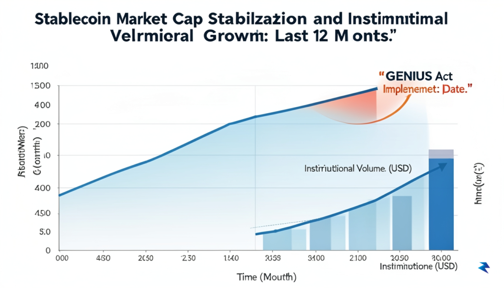 A sleek, professional infographic showing a stabilization line graph of…