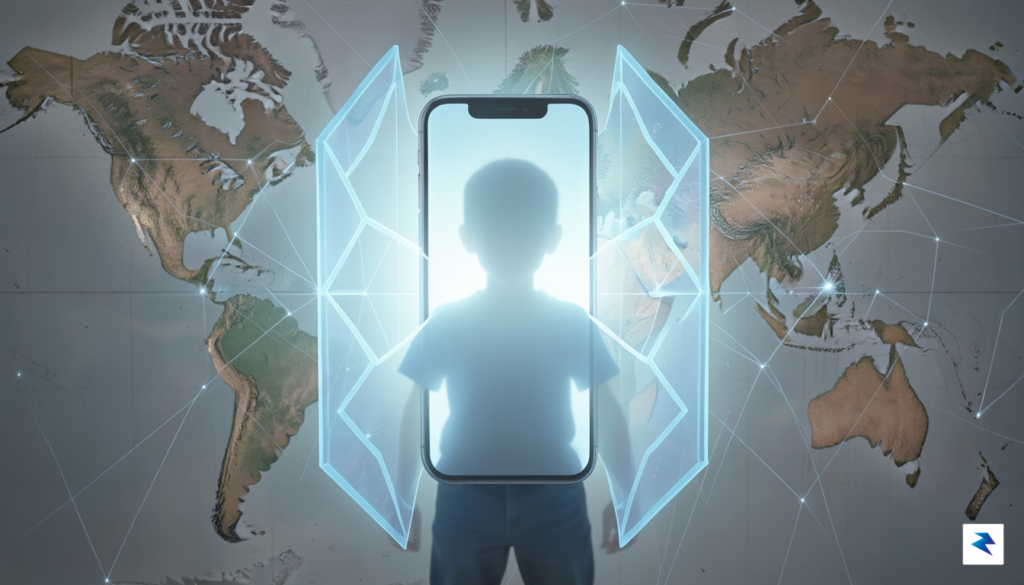 A conceptual digital illustration showing a glowing smartphone screen transforming…