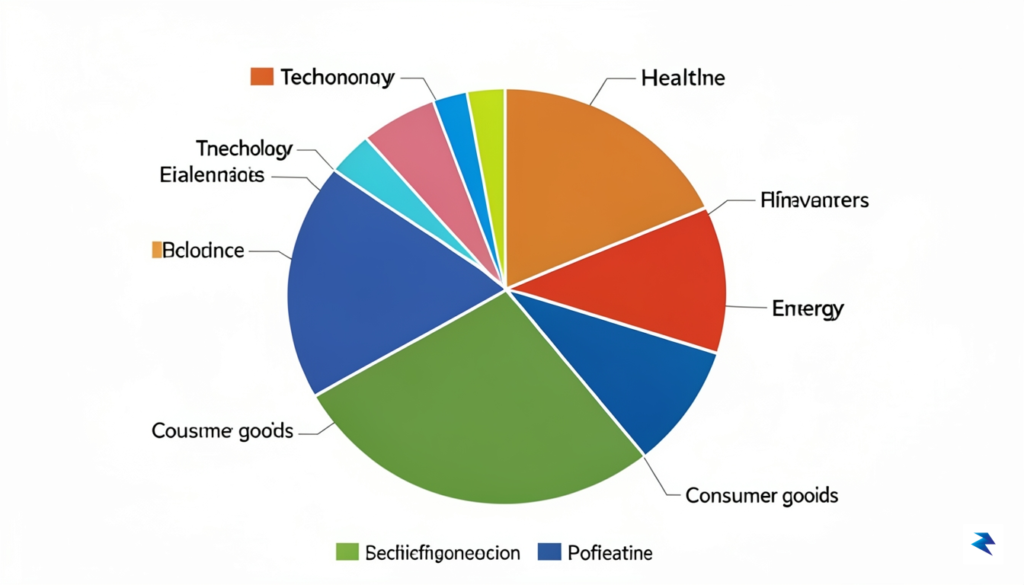 A pie chart showing different colored slices representing various economic&hellip;