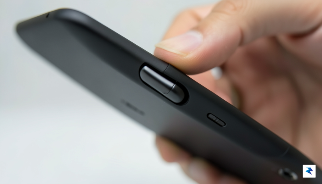 A close-up, high-definition photograph of a sleek, minimalist flip phone&hellip;