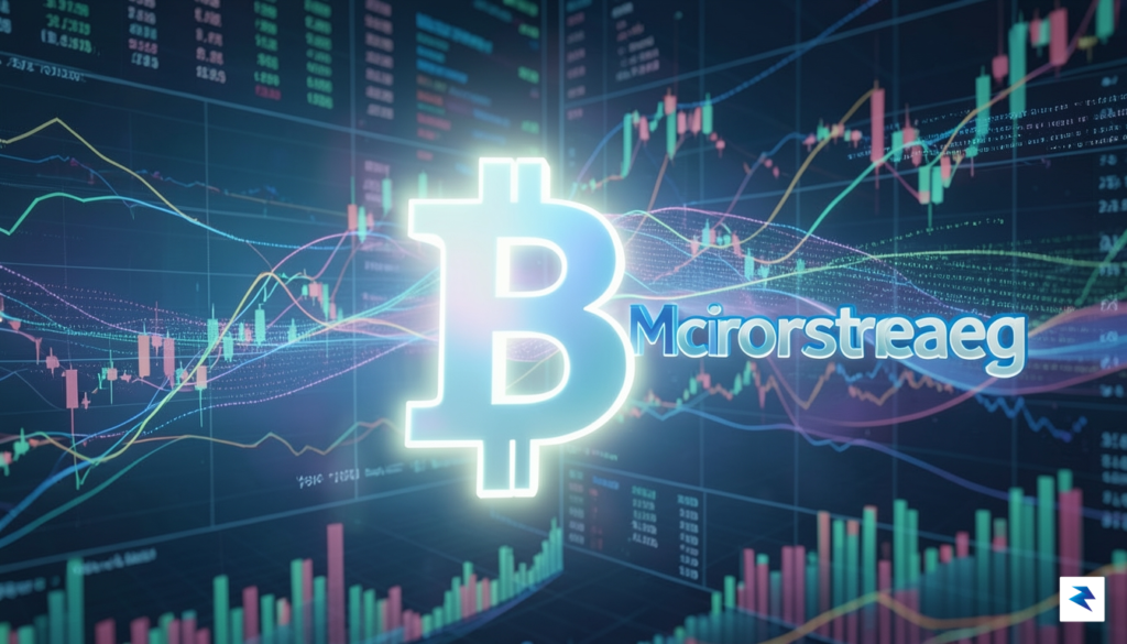 A digital illustration showing a glowing Bitcoin symbol transitioning into…