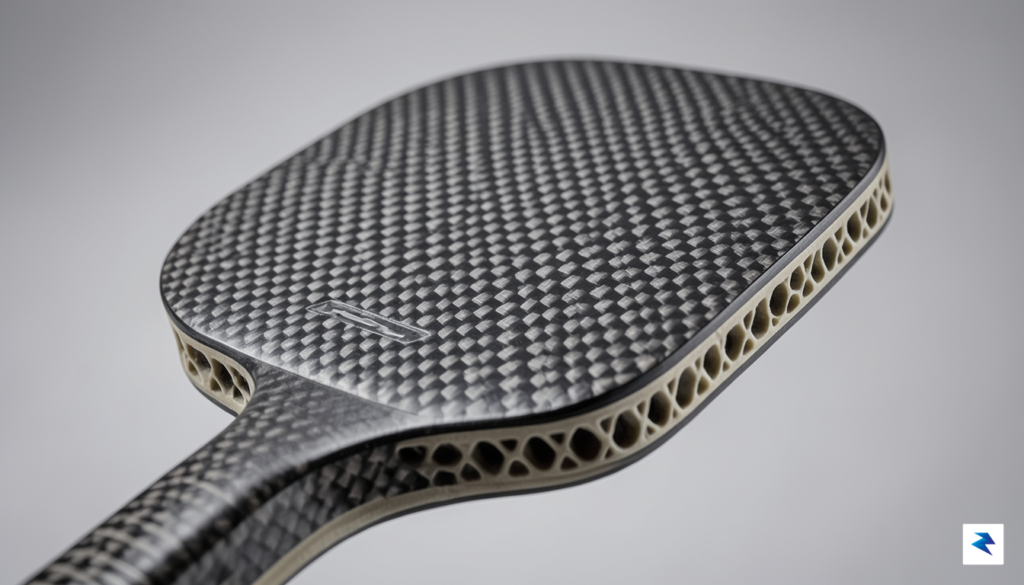 A close-up, high-definition studio shot of a modern carbon fiber&hellip;
